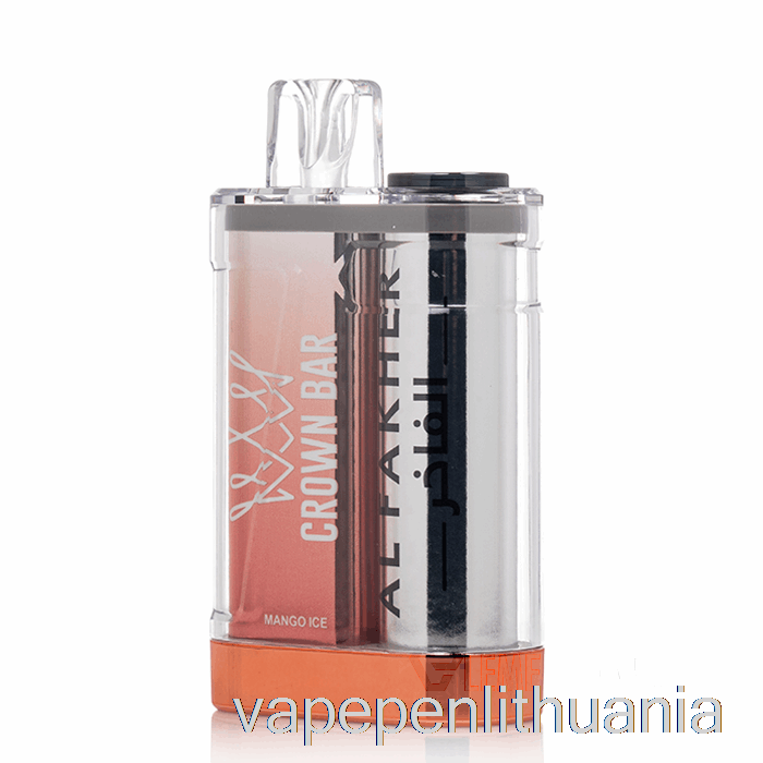 Al Fakher Crown Bar Crystal 9000 Vienkartinis Mango Ledo Vape Skystis
